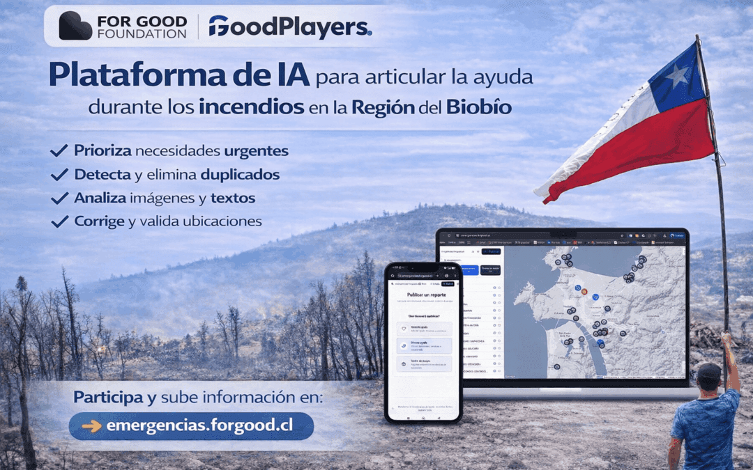 Incendios en Biobío | Fundación ForGood y Goodplayers activan plataforma de IA para articular la ayuda durante los incendios este 2026